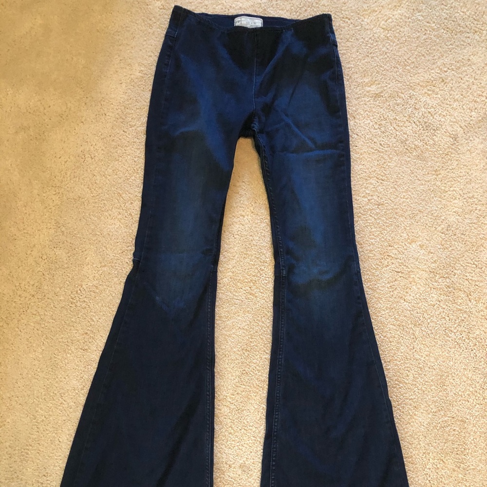 very lightly worn flare jeans from free people